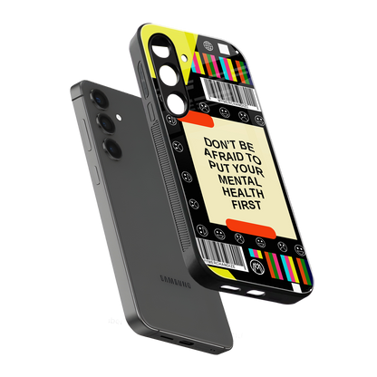mental health back phone cover | glass case for samsung galaxy s23 fe