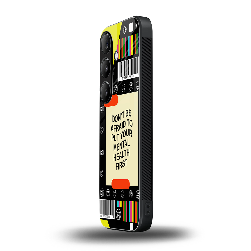 mental health back phone cover | glass case for samsung galaxy s24 fe