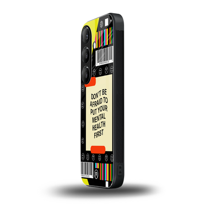 mental health back phone cover | glass case for samsung galaxy s24 fe