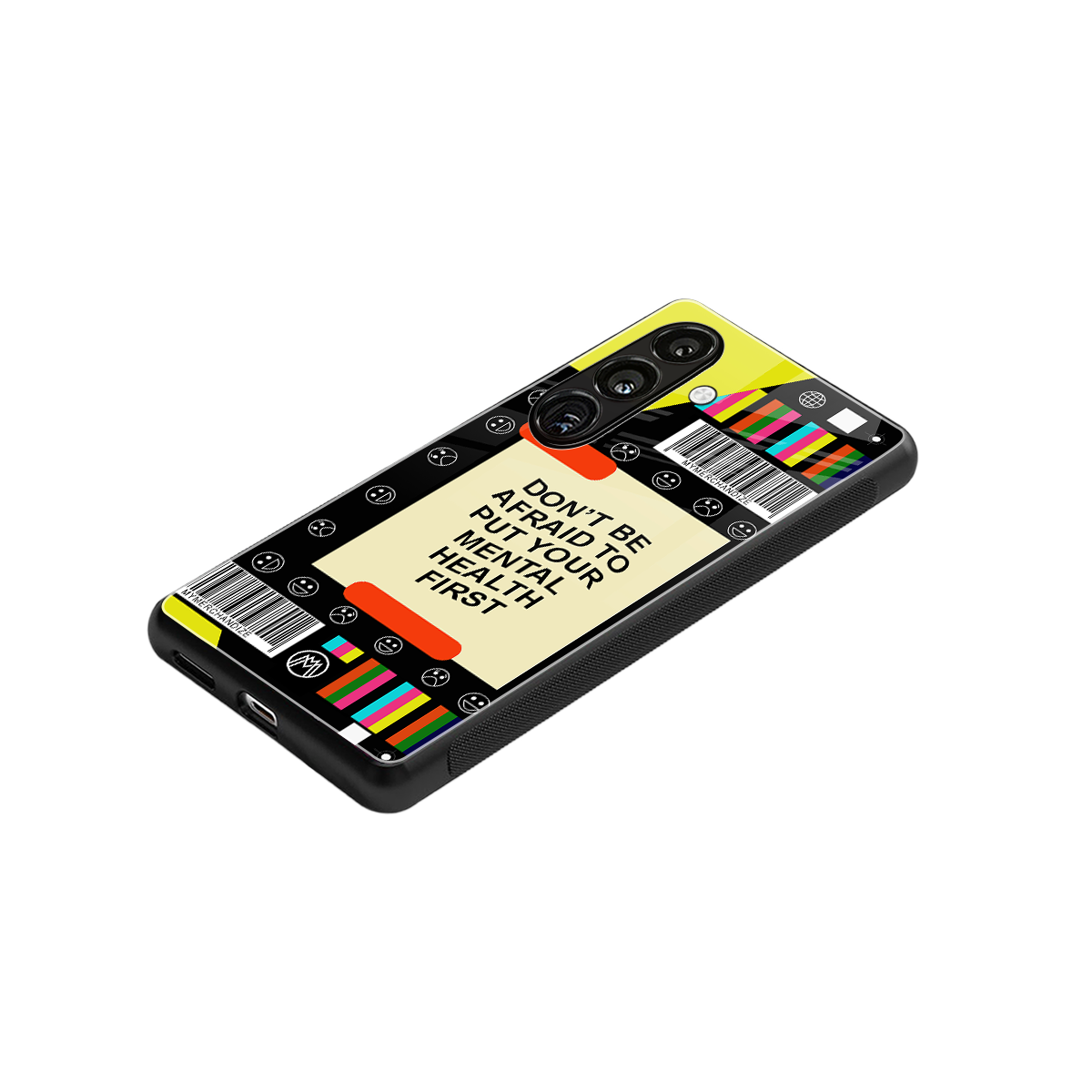 mental health back phone cover | glass case for samsung galaxy s24