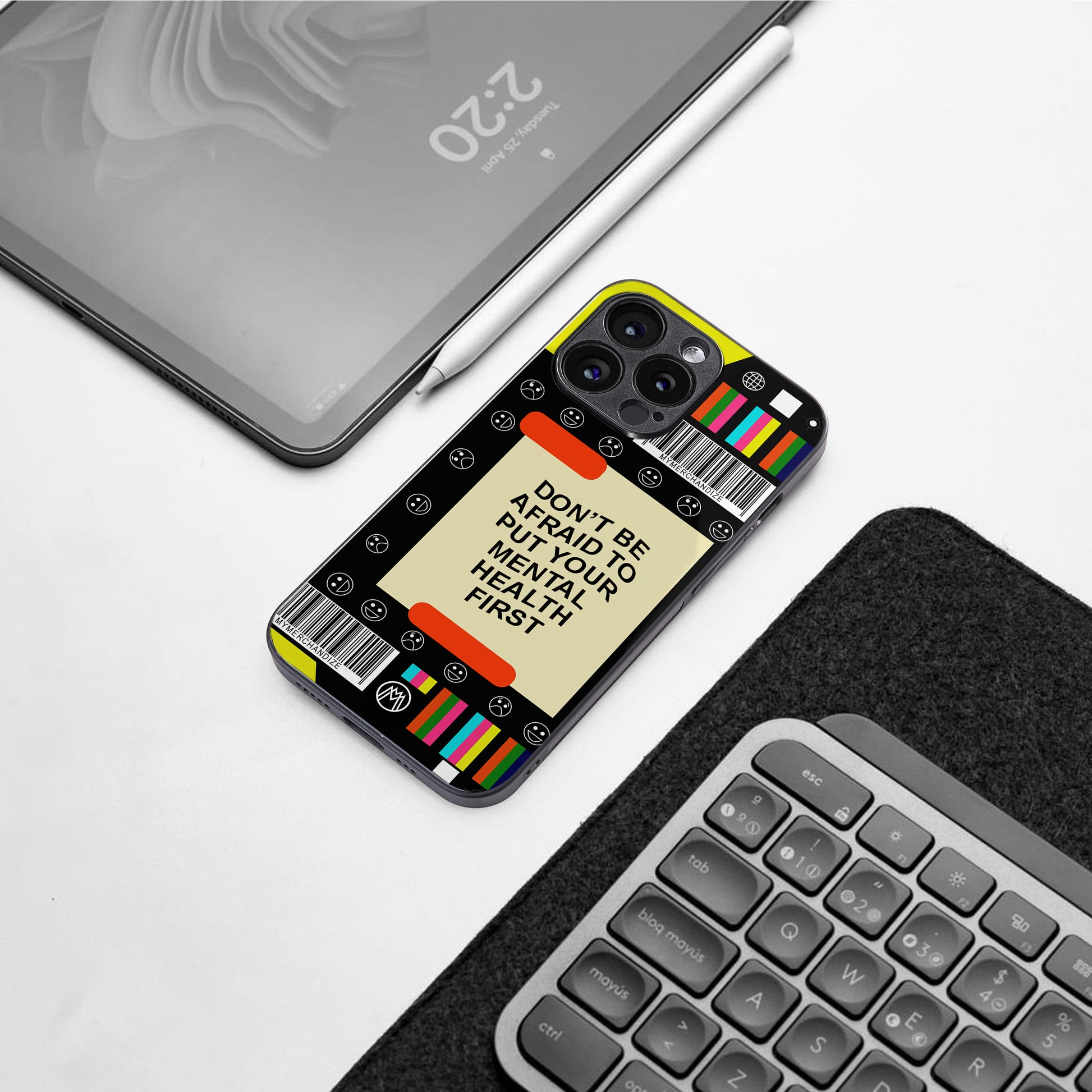 mental health back phone cover | glass case for google pixel 9 pro xl