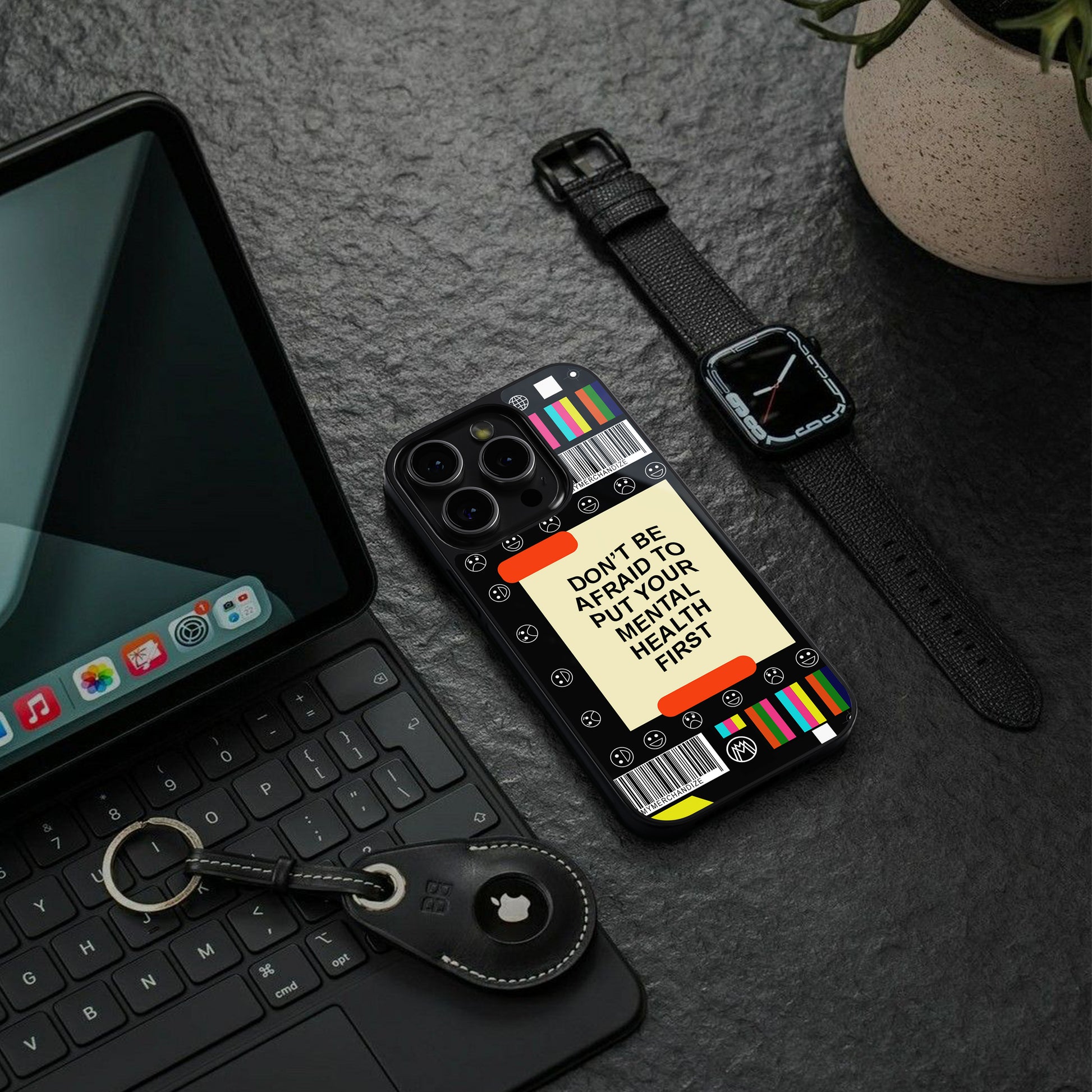 mental health back phone cover | glass case for Google Pixel 8