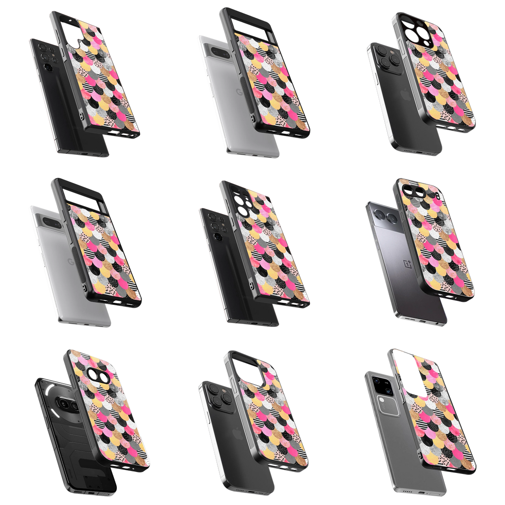 Durable Glass Back Mobile Case for iPhone, Samsung, OnePlus, Google Pixel, Redmi, Vivo, Oppo