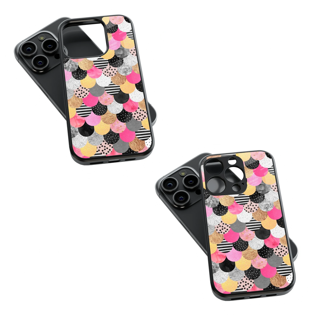 Trendy Glass Back Mobile Case for iPhone, Samsung, Redmi, OnePlus, Google Pixel, Motorola