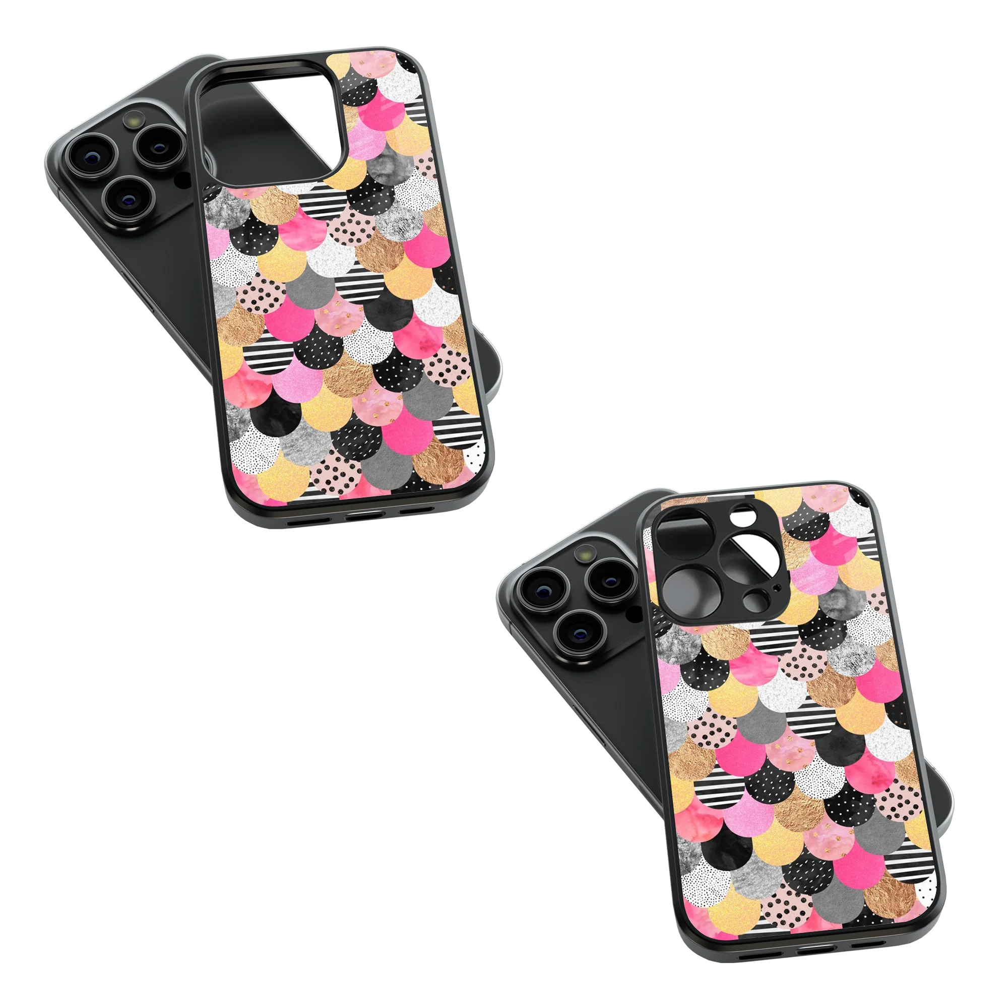 Trendy Glass Back Mobile Case for iPhone, Samsung, Redmi, OnePlus, Google Pixel, Motorola