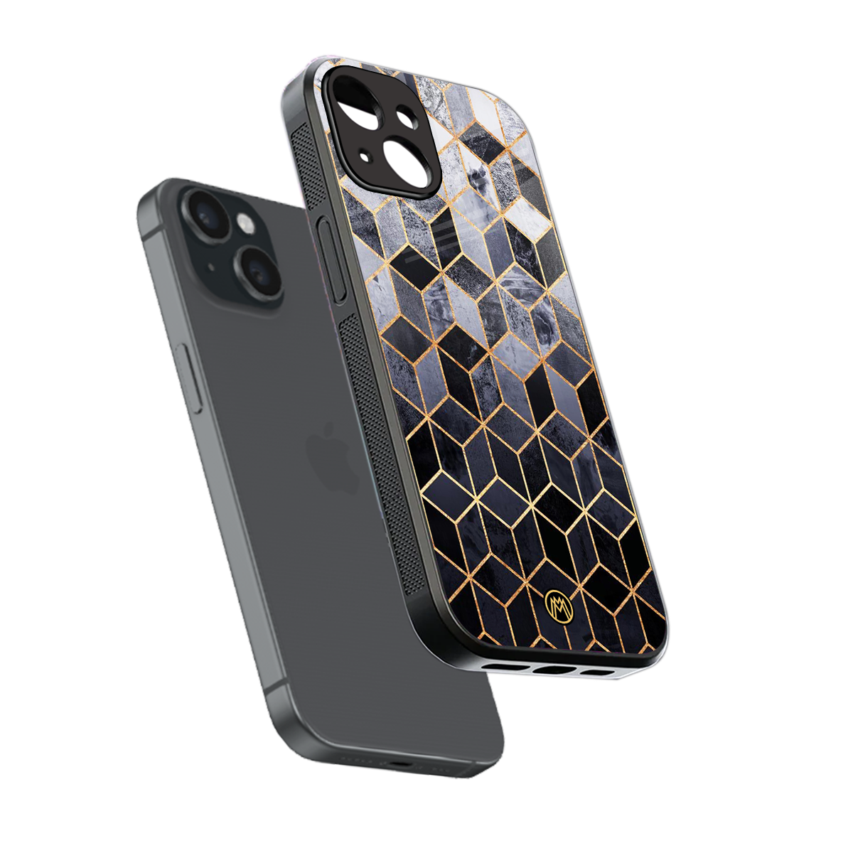 mermaid skin grey edition back phone cover | glass case for iphone 13 mini
