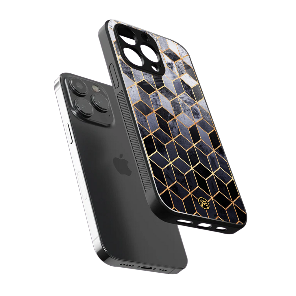 mermaid skin grey edition back phone cover | glass case for iphone 13 pro
