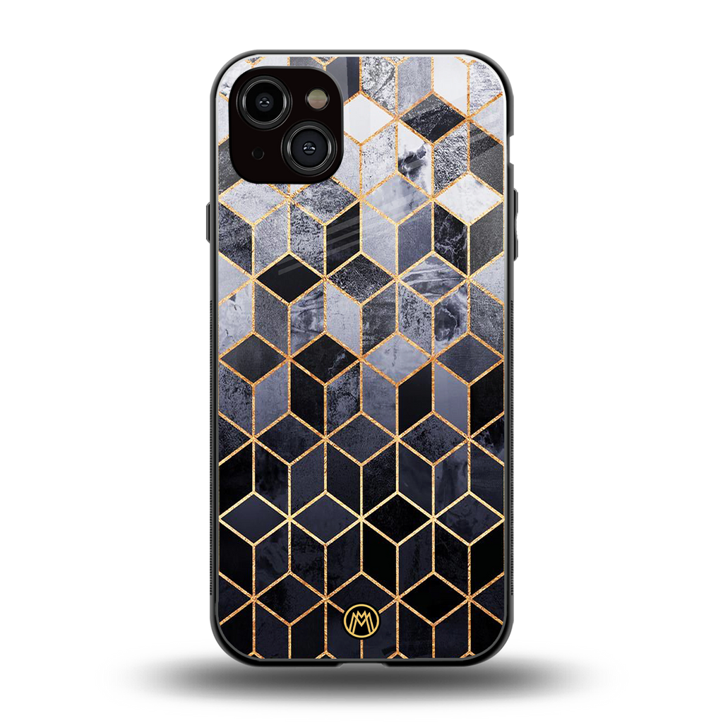 mermaid skin grey edition back phone cover | glass case for iphone 15 plus