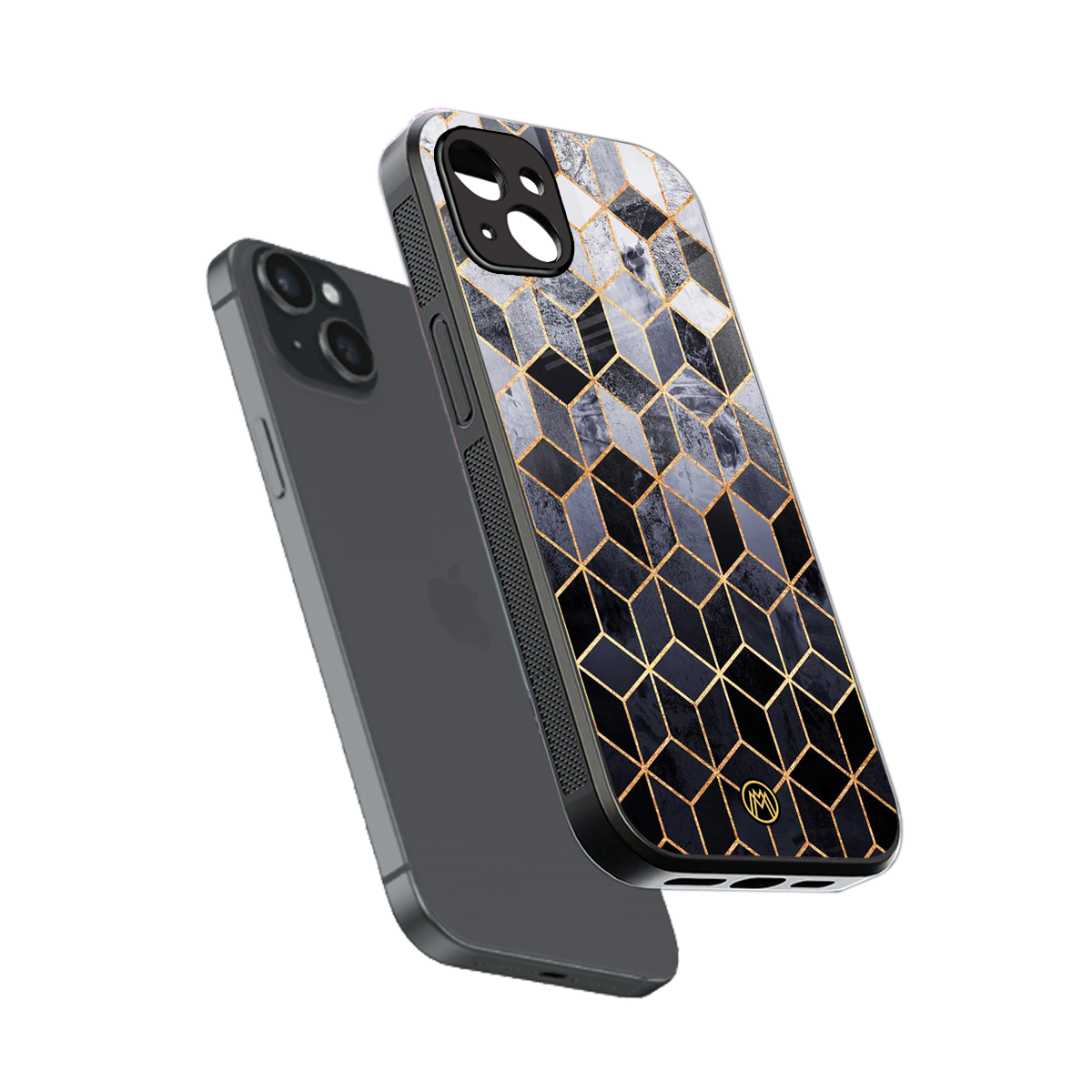 mermaid skin grey edition back phone cover | glass case for iphone 15 plus