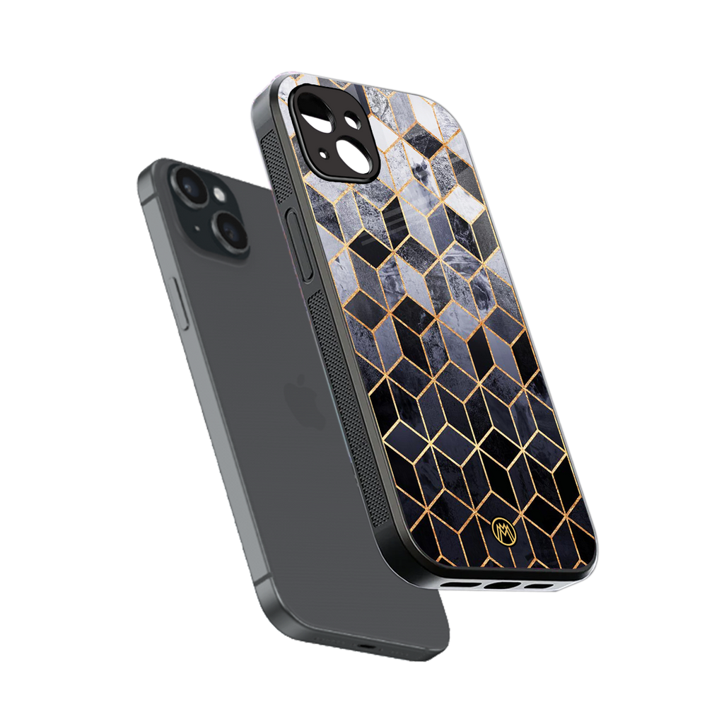 mermaid skin grey edition back phone cover | glass case for iphone 14 plus