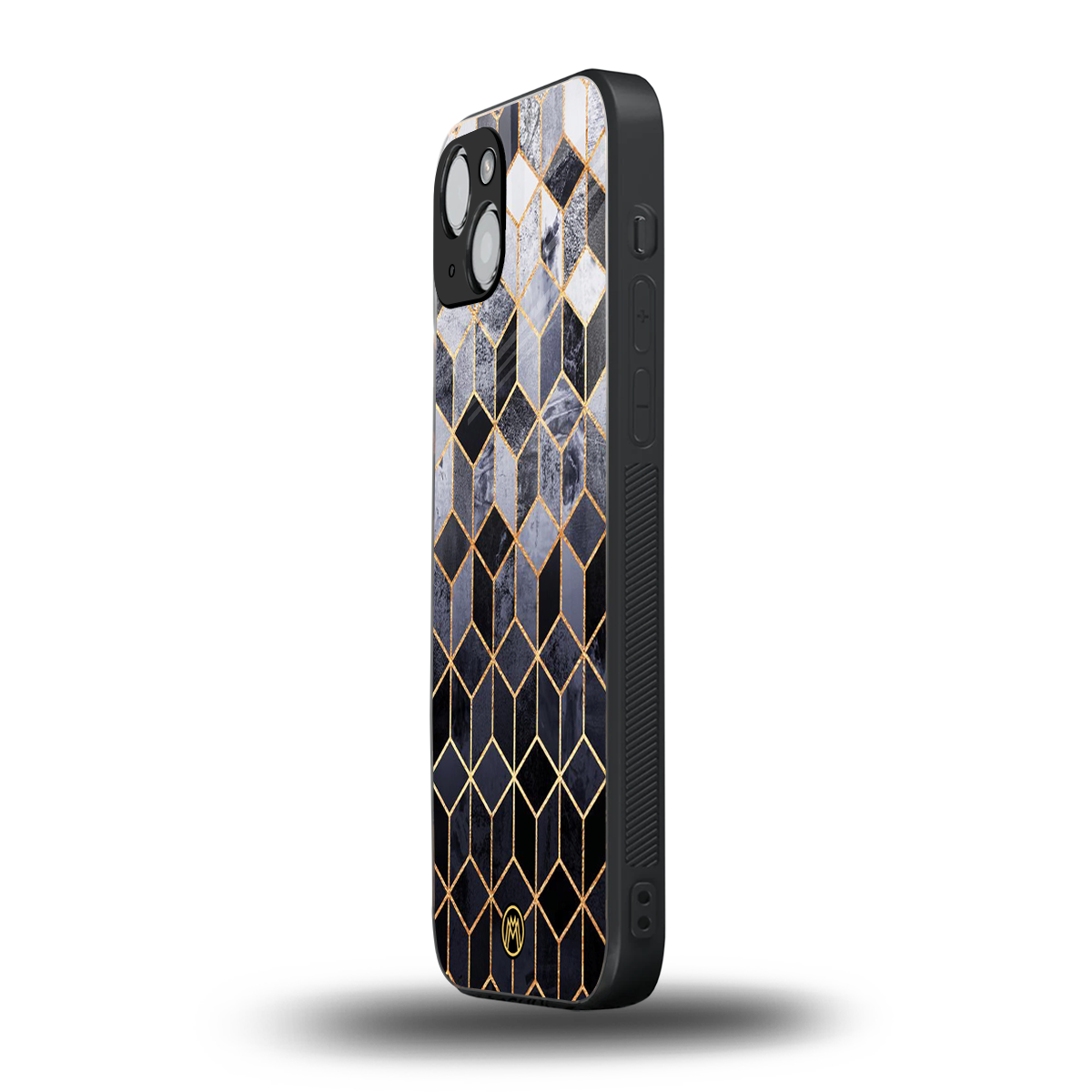 mermaid skin grey edition back phone cover | glass case for iphone 15 plus