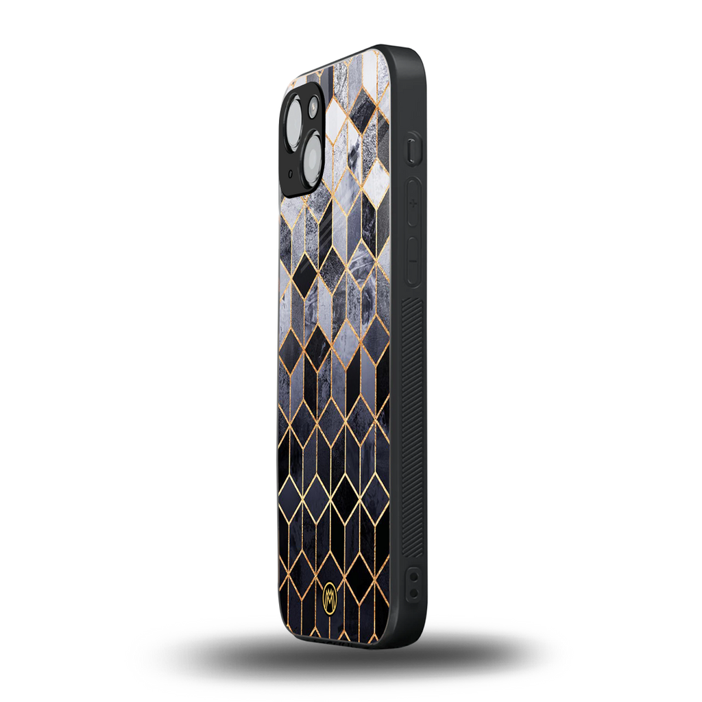 mermaid skin grey edition back phone cover | glass case for iphone 14 plus