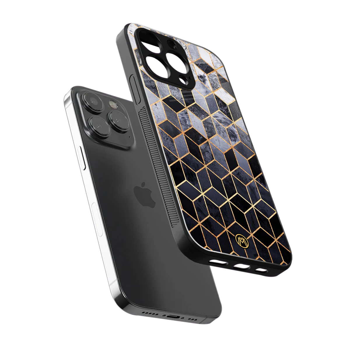 mermaid skin grey edition back phone cover | glass case for iphone 15 pro max