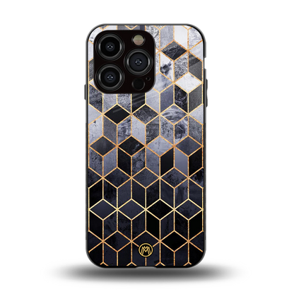 mermaid skin grey edition back phone cover | glass case for iphone 15 pro