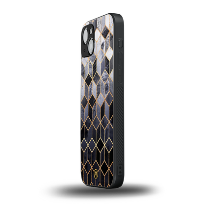 mermaid skin grey edition back phone cover | glass case for iphone 15