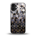 mermaid skin grey edition back phone cover | glass case for iphone 16 plus