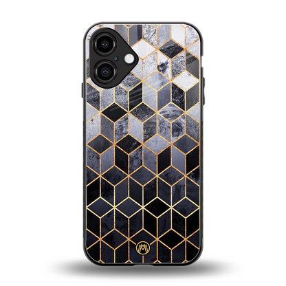 mermaid skin grey edition back phone cover | glass case for iphone 16 plus
