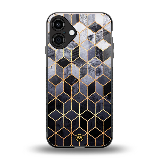 mermaid skin grey edition back phone cover | glass case for iphone 16 plus