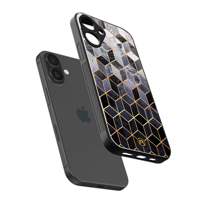 mermaid skin grey edition back phone cover | glass case for iphone 16 plus