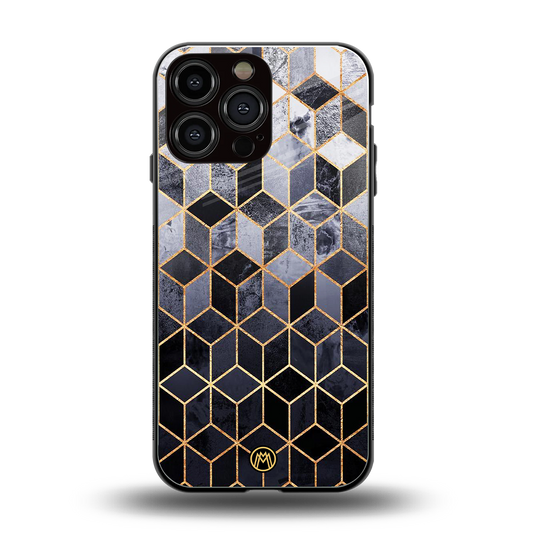 mermaid skin grey edition back phone cover | glass case for iphone 16 pro max