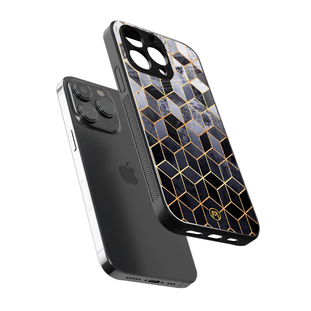mermaid skin grey edition back phone cover | glass case for iphone 16 pro max