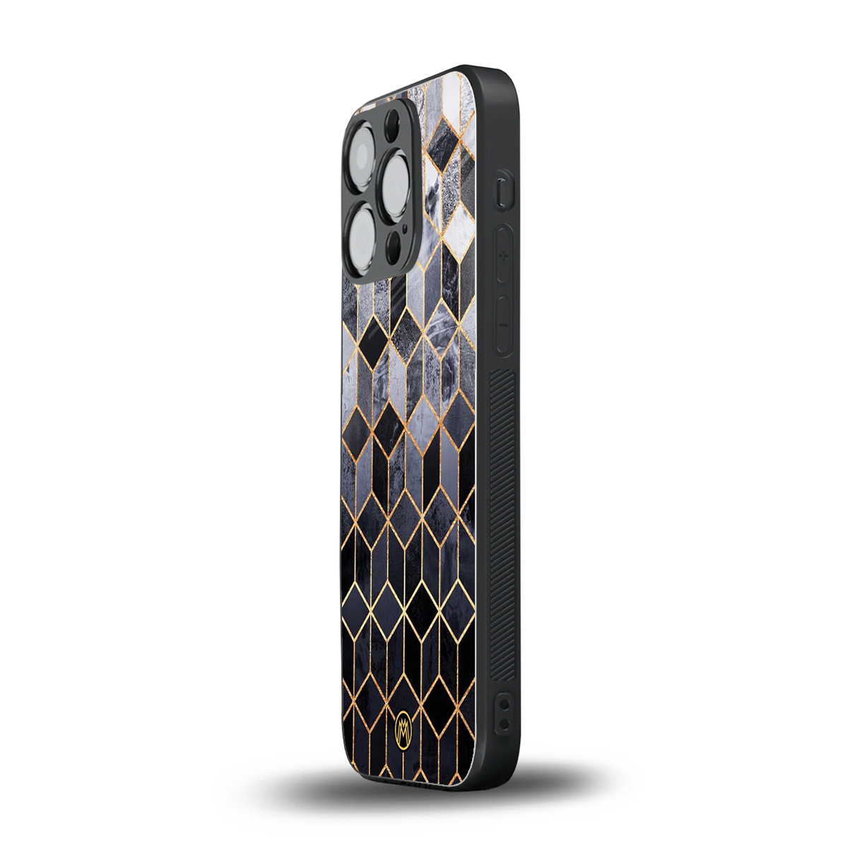 mermaid skin grey edition back phone cover | glass case for iphone 16 pro