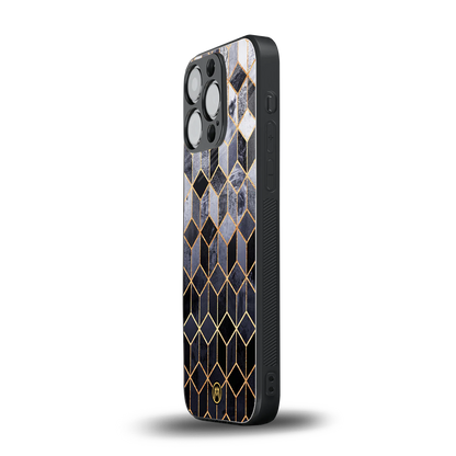 mermaid skin grey edition back phone cover | glass case for iphone 16 pro