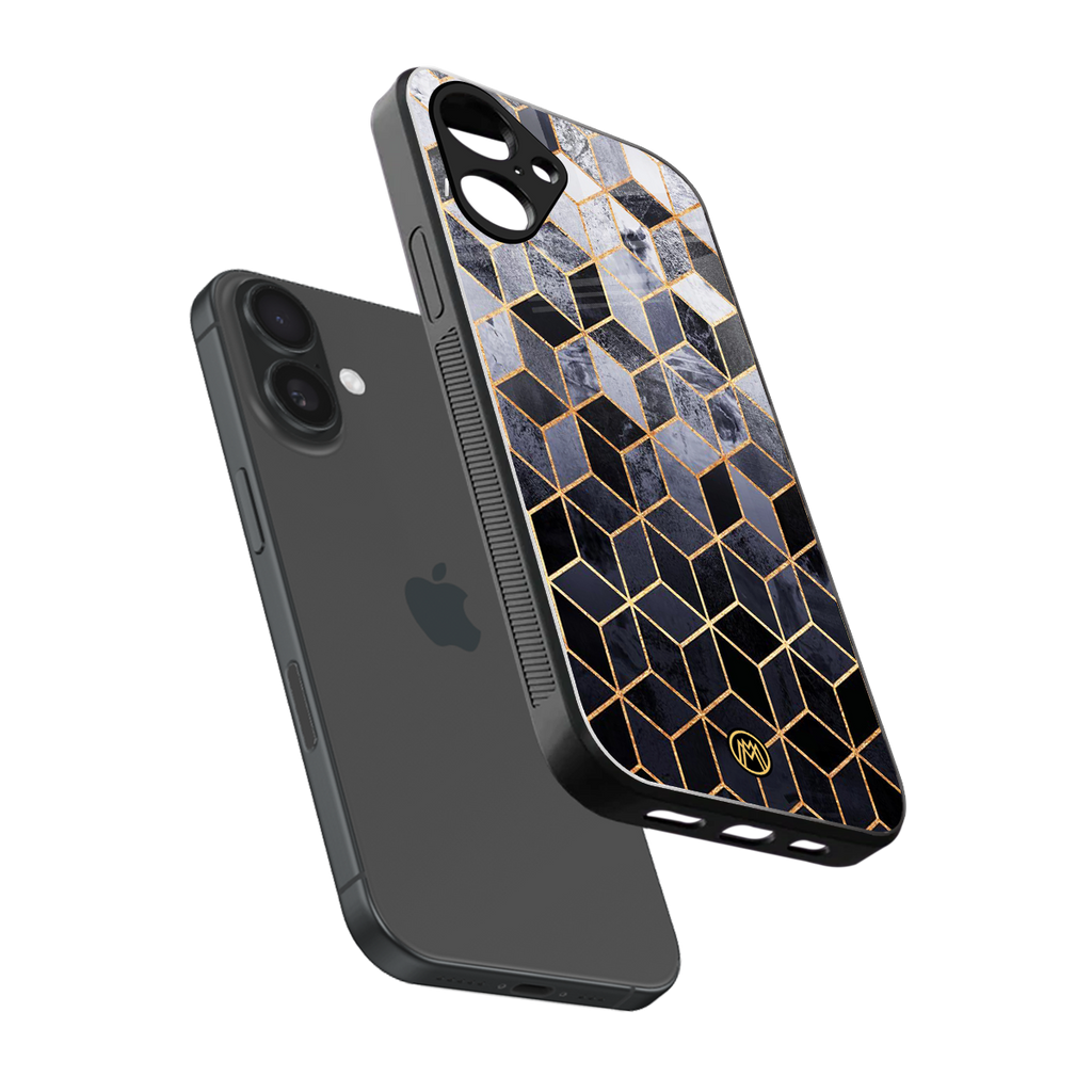 mermaid skin grey edition back phone cover | glass case for iphone 16