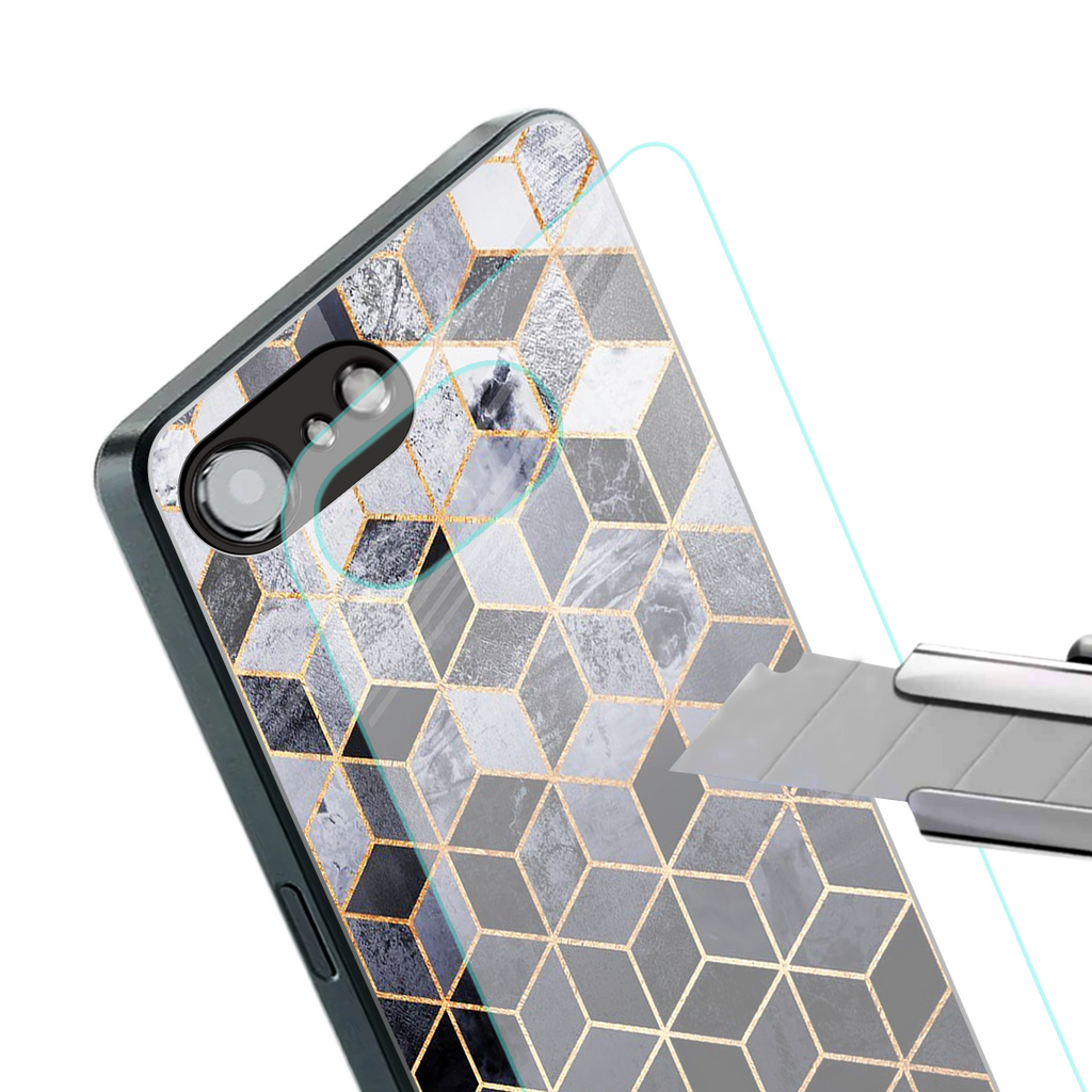 mermaid skin grey edition back phone cover | glass case for iphone 16e