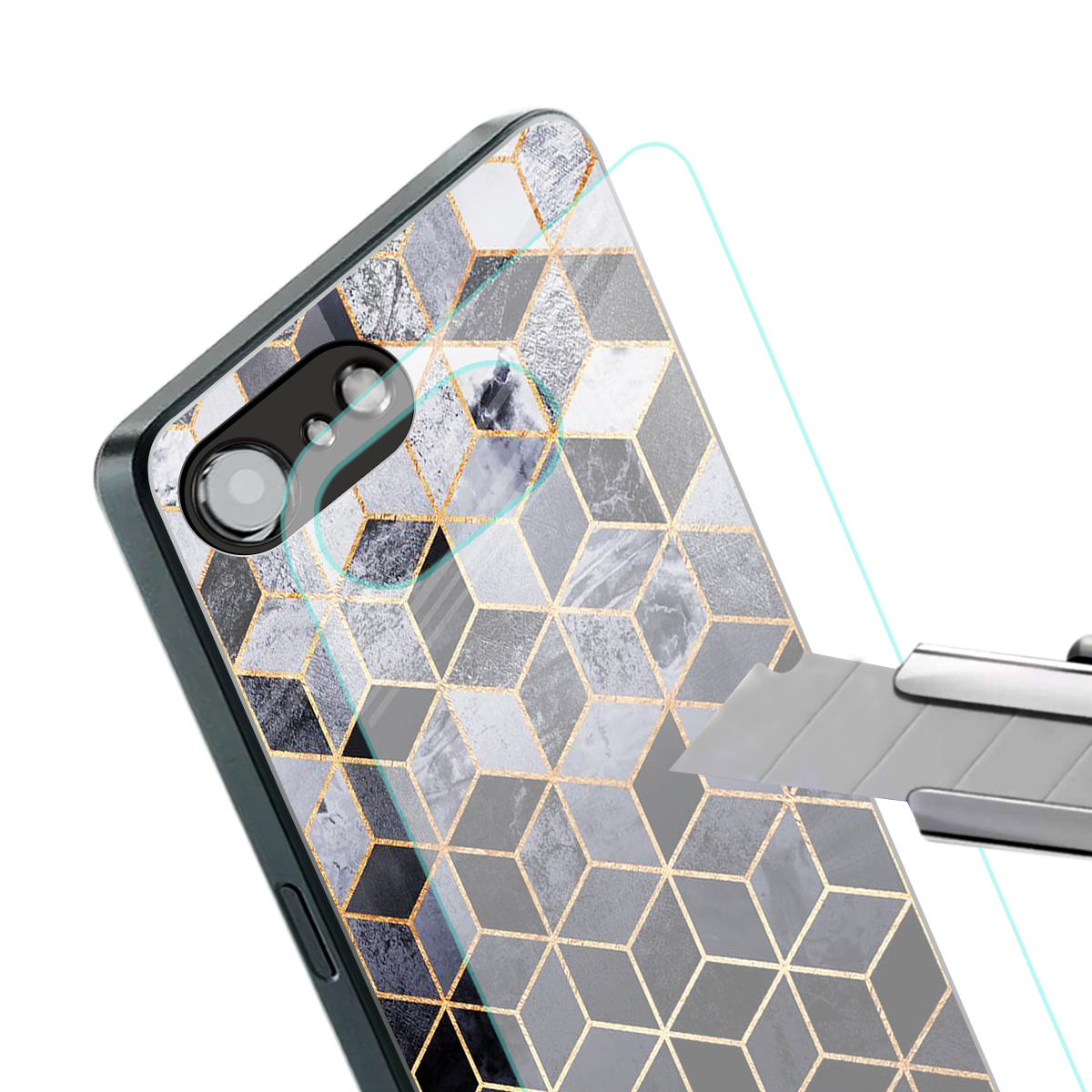 mermaid skin grey edition back phone cover | glass case for iphone 16e