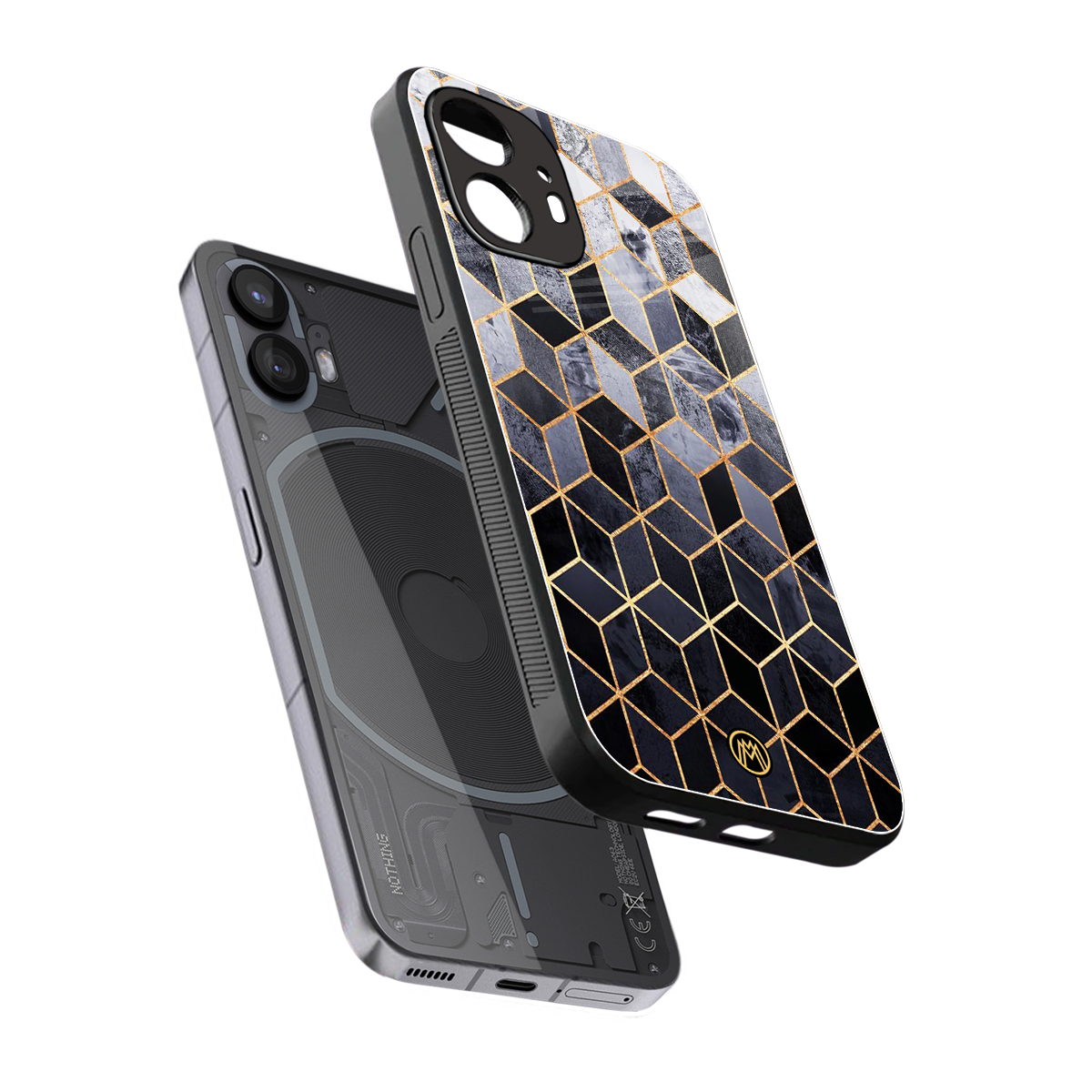 mermaid skin grey edition back phone cover | glass case for nothing phone 2