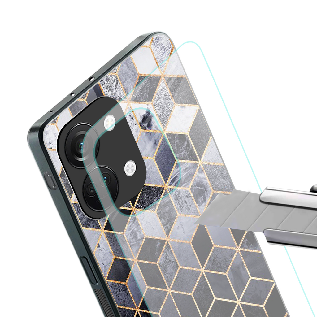 mermaid skin grey edition back phone cover | glass case for oneplus nord 3