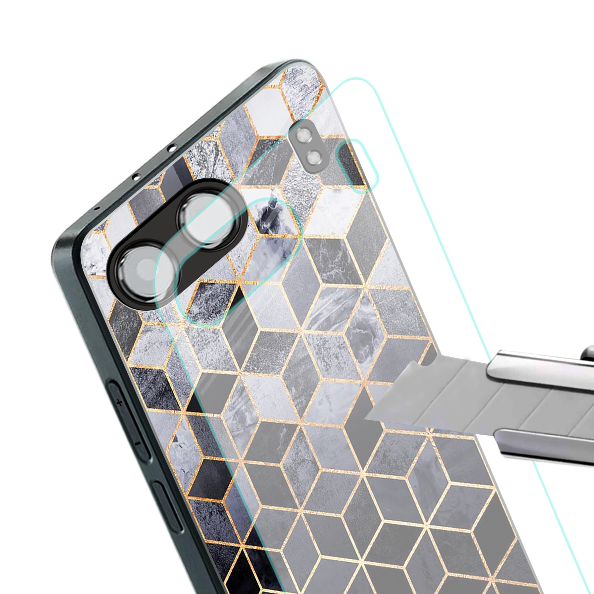mermaid skin grey edition back phone cover | glass case for oneplus nord 4