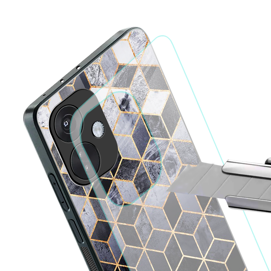 mermaid skin grey edition back phone cover | glass case for oneplus nord ce 3