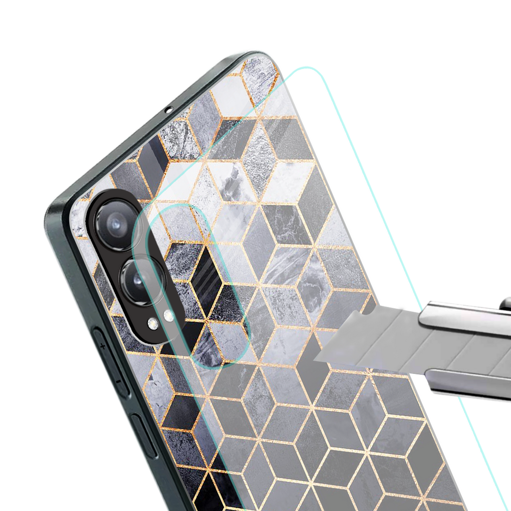 mermaid skin grey edition back phone cover | glass case for oneplus nord ce 4 lite