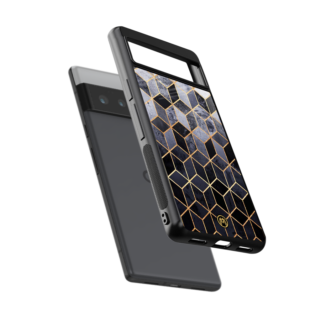mermaid skin grey edition back phone cover | glass case for google pixel 6 pro