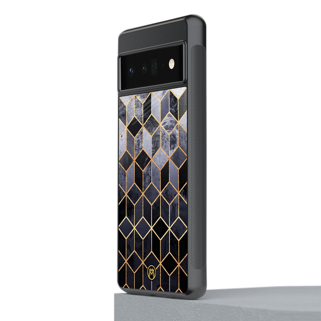 mermaid skin grey edition back phone cover | glass case for google pixel 6 pro