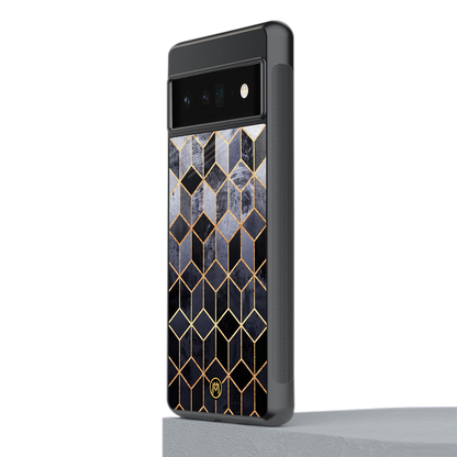 mermaid skin grey edition back phone cover | glass case for google pixel 6 pro