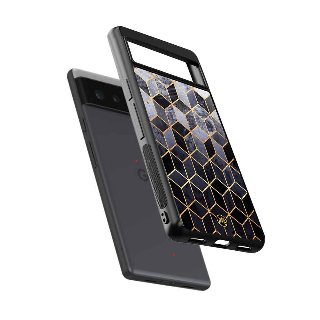 mermaid skin grey edition back phone cover | glass case for google pixel 6