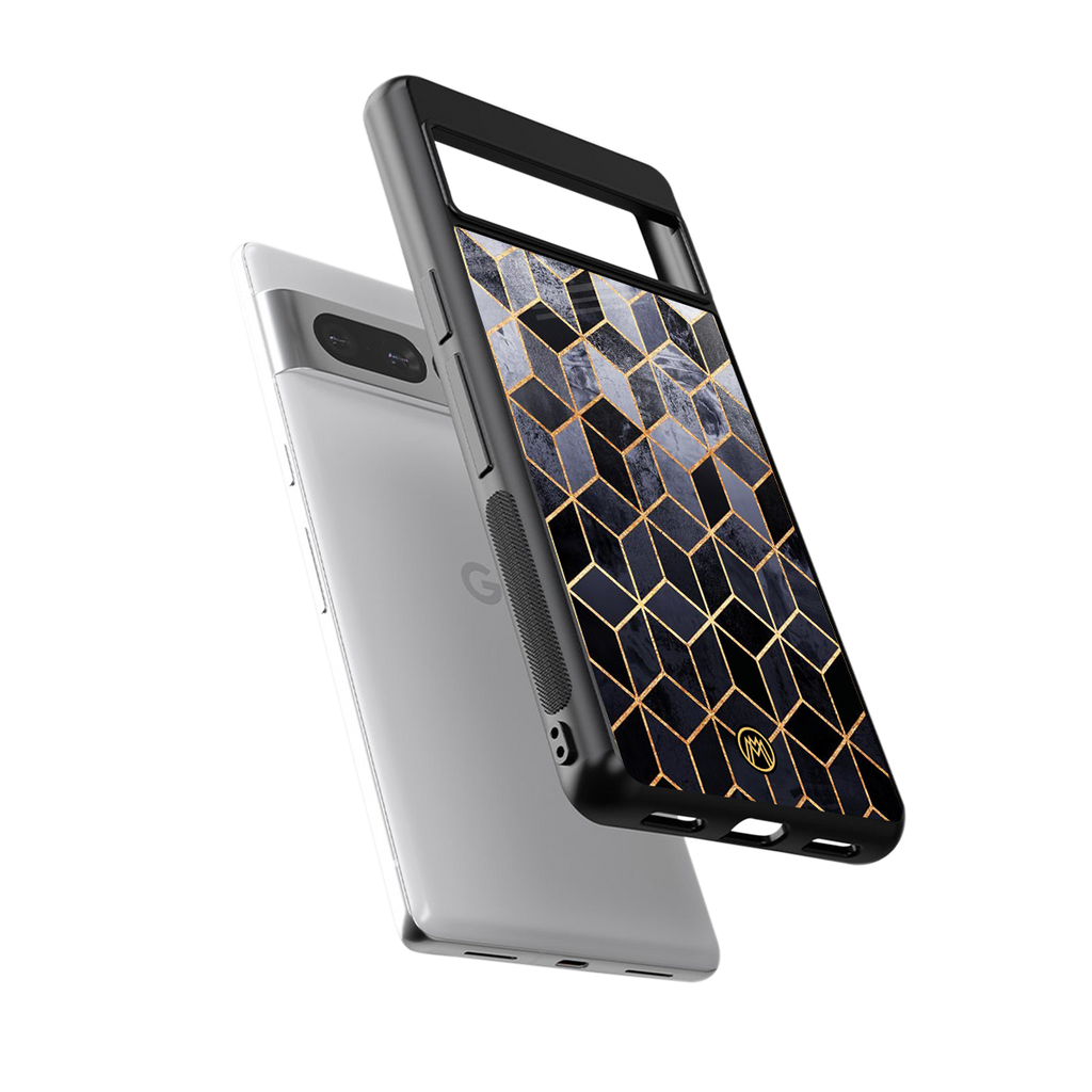 mermaid skin grey edition back phone cover | glass case for google pixel 7 pro