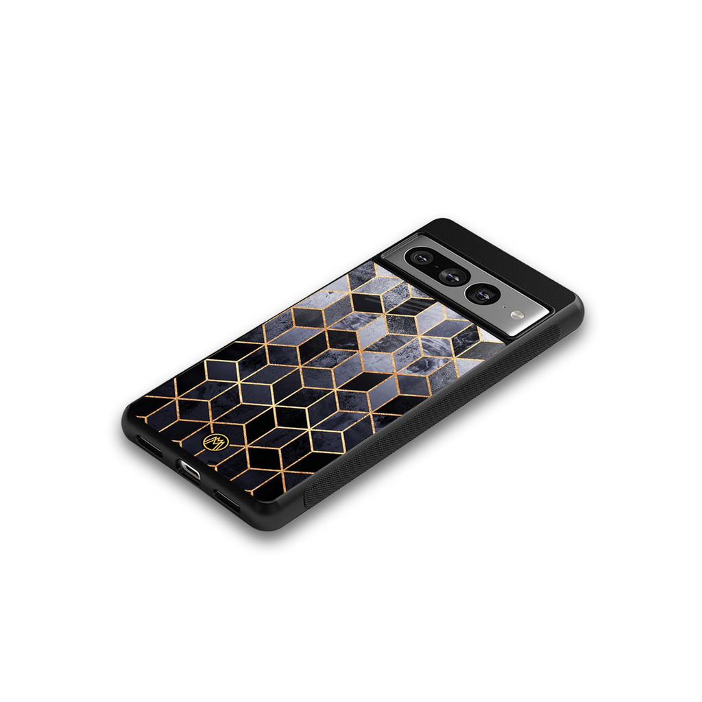 mermaid skin grey edition back phone cover | glass case for google pixel 7 pro