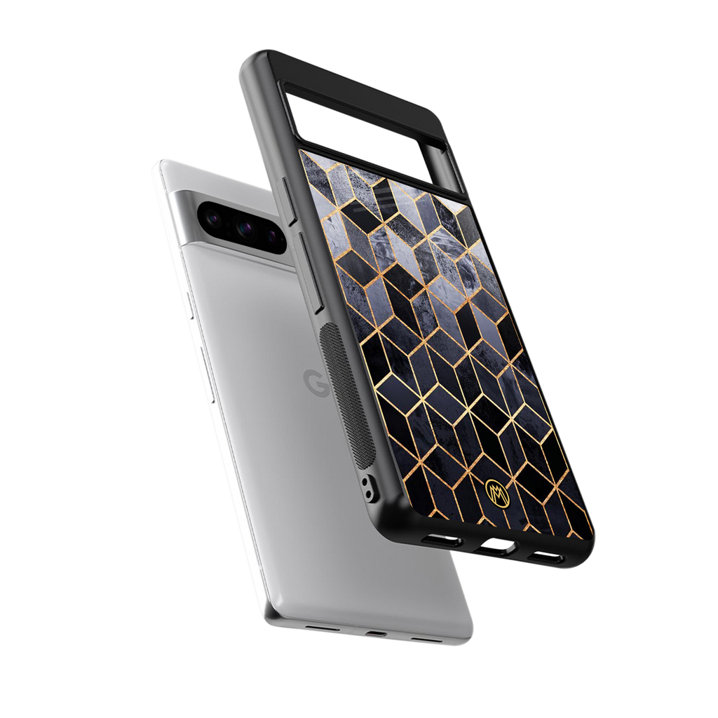 mermaid skin grey edition back phone cover | glass case for google pixel 8 pro