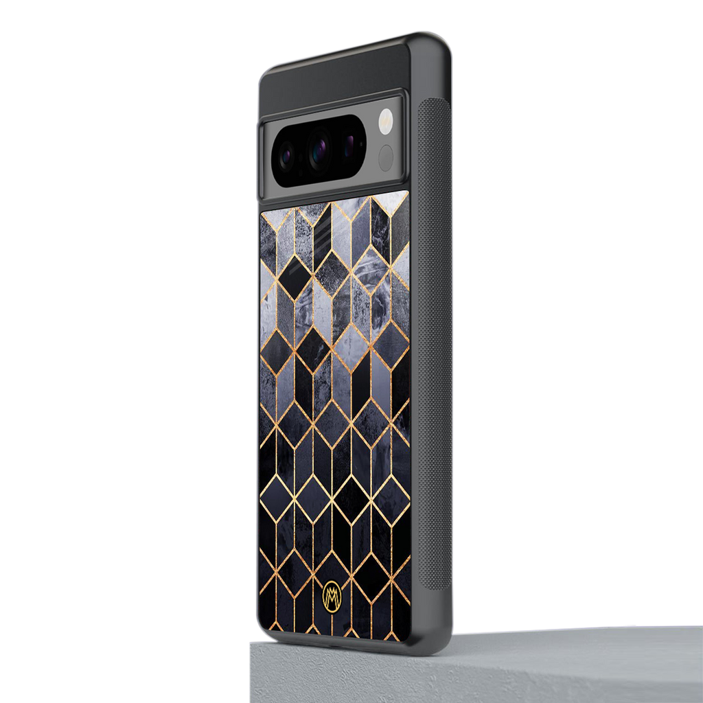 mermaid skin grey edition back phone cover | glass case for google pixel 8 pro