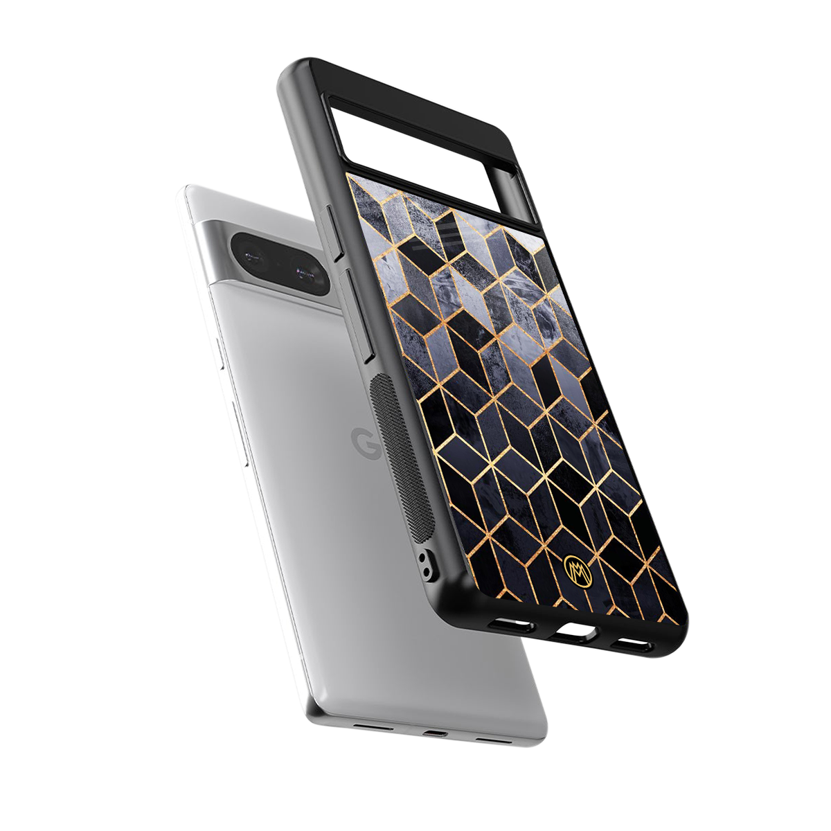 mermaid skin grey edition back phone cover | glass case for Google Pixel 8