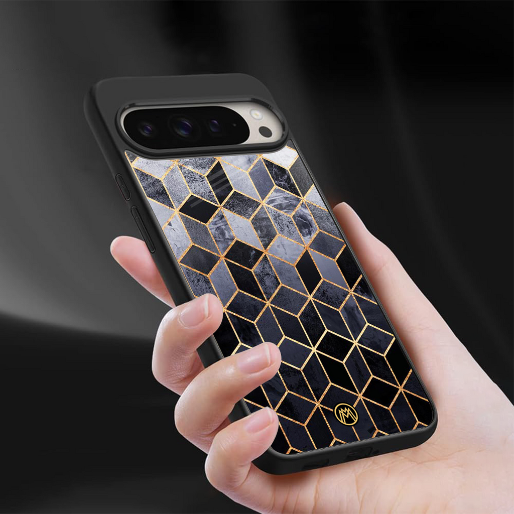 mermaid skin grey edition back phone cover | glass case for google pixel 9 pro