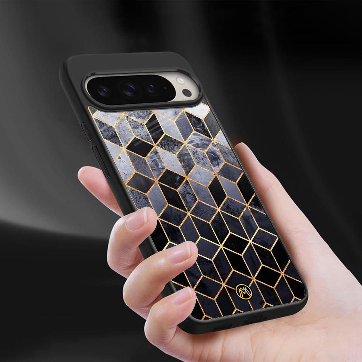 mermaid skin grey edition back phone cover | glass case for google pixel 9 pro xl