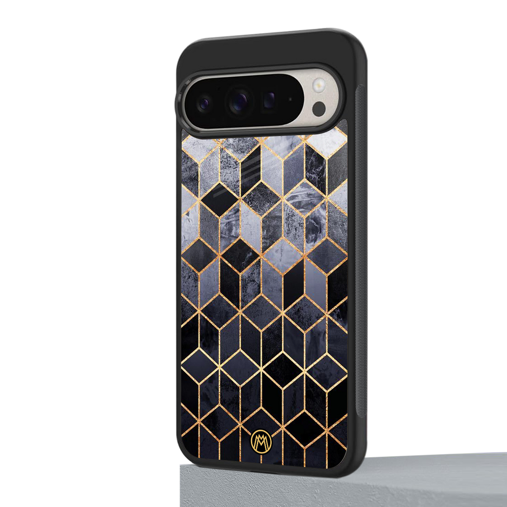 mermaid skin grey edition back phone cover | glass case for google pixel 9 pro