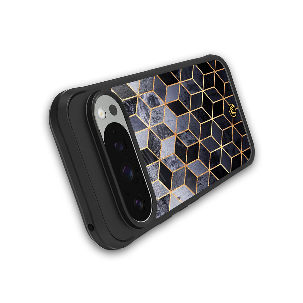 mermaid skin grey edition back phone cover | glass case for google pixel 9 pro
