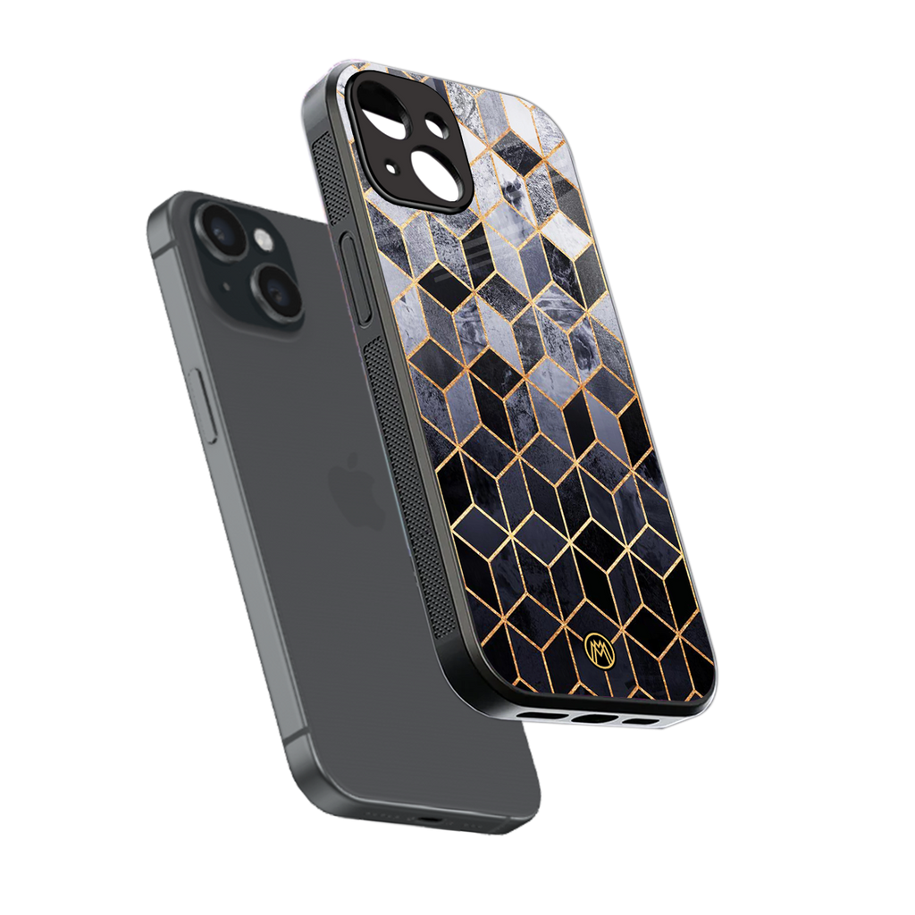 mermaid skin grey edition back phone cover | glass case for iphone 15