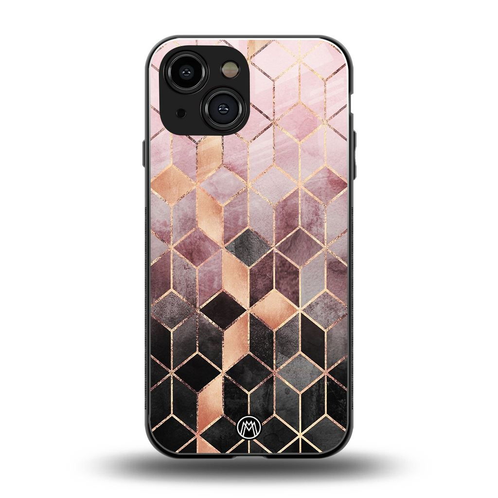 mermaid skin pink edition back phone cover | glass case for iphone 13 mini